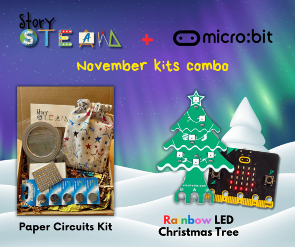 STEAM & micro:bit combo - Paper Circuits kit & micro:bit Christmas tree (Limited)